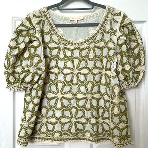 Embroidered top size L